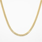 Cuban Link Ketting – Curb/Gourmet Schakels Choker – 18 karaat goud verguld sterling zilver – Dames – 42 cm