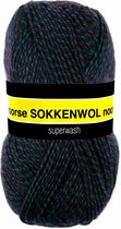 Scheepjes Noorse Wol, Markoma 6863, Rood, Groen, Blauw. Pak met 5 bollen a 100 gram.