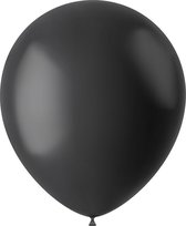 Folat - ballonnen Midnight Black Mat 33 cm - 50 stuks