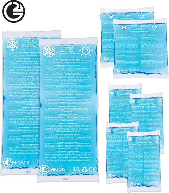 Plakken Op de kop van stapel Groots® Warm-Koud Kompres –Inclusief 8x TwoTherapy™ Gel Pack – Hot en Cold  Pack | bol.com
