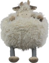 mars&more knuffel koe - kussen koe - 33cm diameter - wit