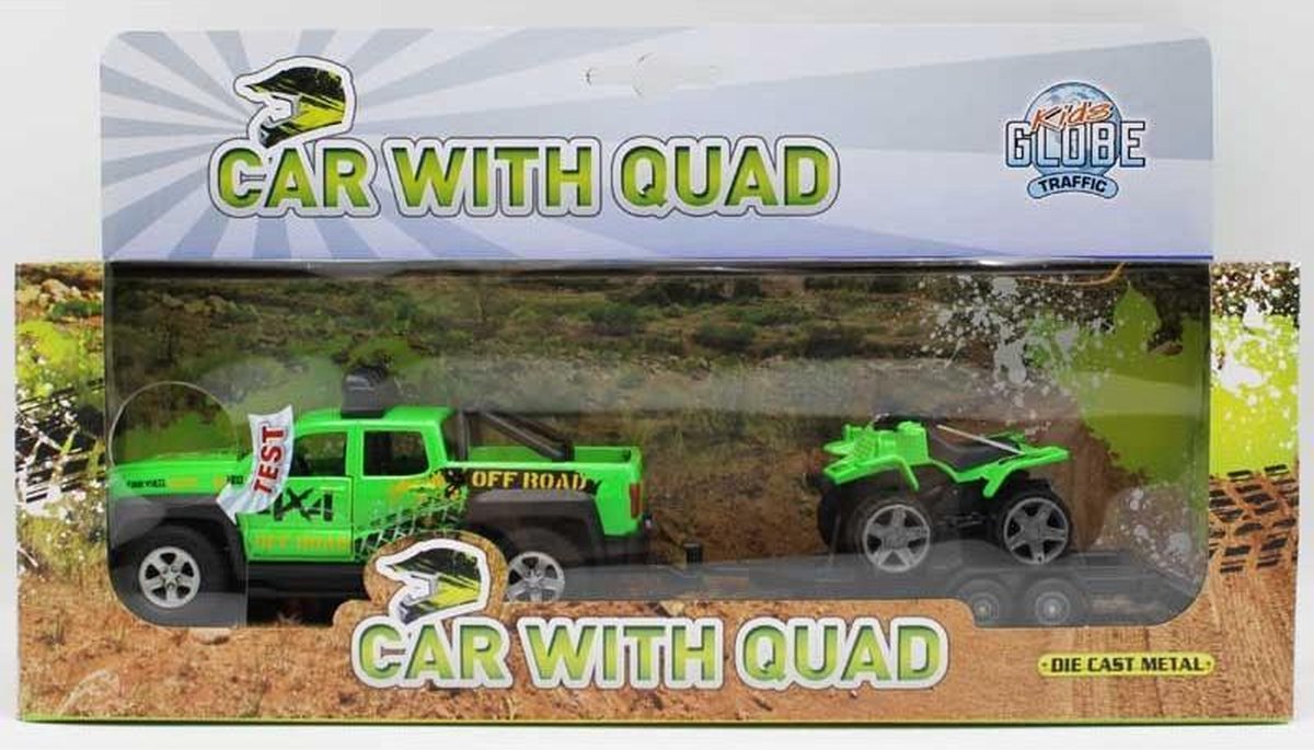 Kids Globe Terreinwagen met Trailer en Quad Licht en Geluid — afbeelding 8