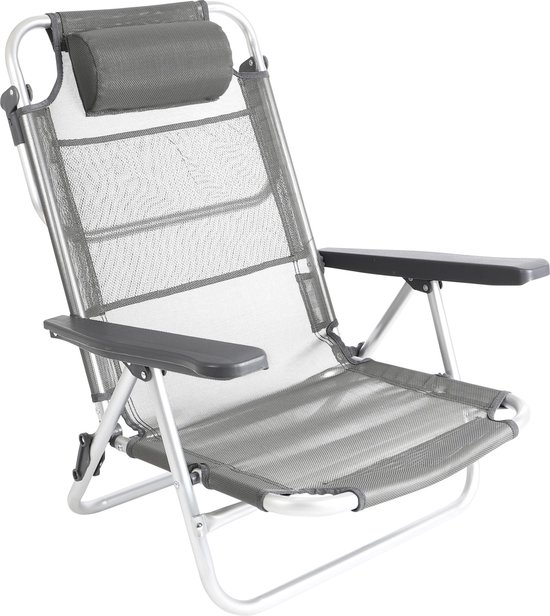 Bo-Camp Beach chair - Monaco - Aluminium - Grijs