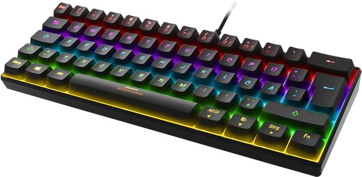 Deltaco - 60% Gaming Toetsenbord - Mechanisch - RGB - Content Red Switches