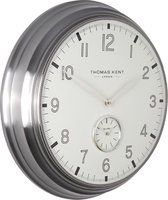Thomas Kent - Klok Timekeeper wit - zilver Ø48CM