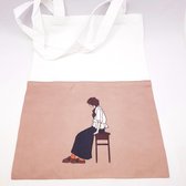 Katoenen Canvas Tote bag Schoudertas Shopper zonder sluiting 40x28 cm (A4)
