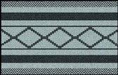 1x Coryl Deurmat Isola | Strepen  Grijs| 80x60cm| Decoratieve mat - Antislip - Absorberend Vloerkleed - Antistofmat