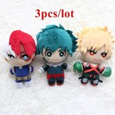 My Hero academia knuffel - set van 3 - My hero academia speelgoed - 10 cm - Todoroki - Deku - Bakugo - My hero academia funko pop - Anime knuffel - My hero academia