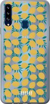 6F hoesje - geschikt voor Samsung Galaxy A20s -  Transparant TPU Case - Lemons #ffffff