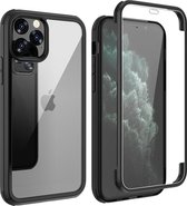Valenta - iPhone 11 Hoesje - Back Case Full Cover Tempered Glass Bumper Zwart