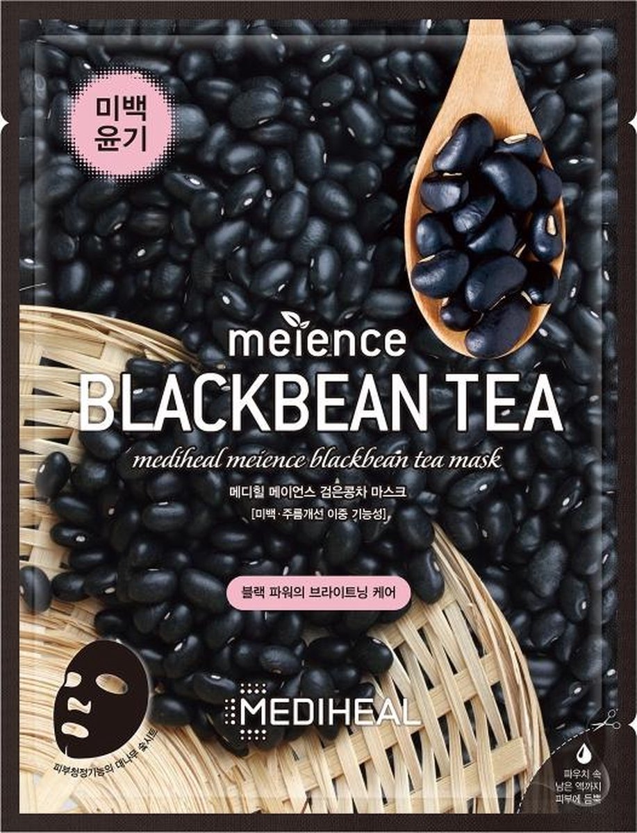 Mediheal - Meience Blackbean Tea Mask In A 25Ml Brighteningly Moisturizing Plough