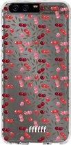 Huawei P10 Hoesje Transparant TPU Case - Cherry's #ffffff