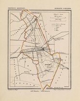 Historische kaart, plattegrond van gemeente Scheemda in Groningen uit 1867 door Kuyper van Kaartcadeau.com