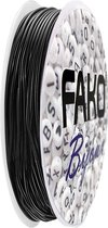 Fako Bijoux® - Elastisch Nylon Draad - Rijgdraad - Sieraden Maken - 0.6mm - 9 Meter - Zwart