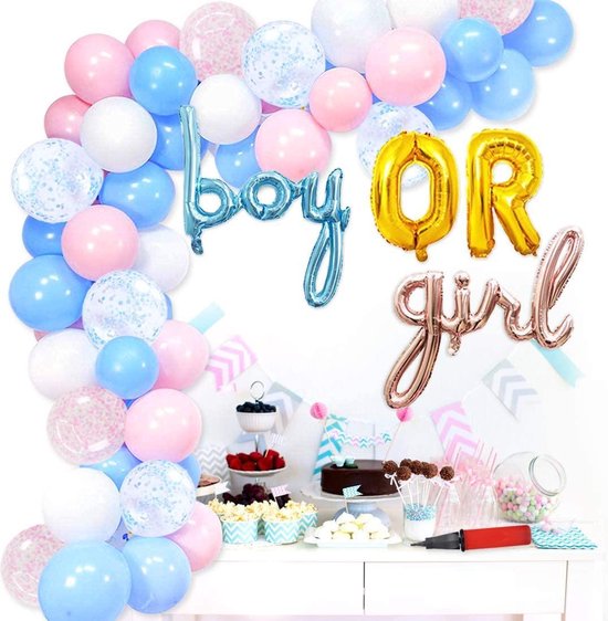 Kit Guirlande Baby Shower et Ballons Fille ou Garçon - Les Bambetises