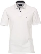 CASA MODA comfort fit poloshirt - stretch - wit - Maat: XXL