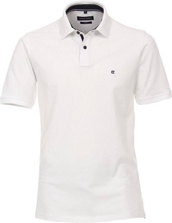 CASA MODA comfort fit poloshirt - stretch - wit - Maat: