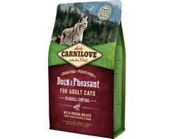 Carnilove granenvrij Eend & Fazant Hairball control 6kg