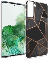 iMoshion Design voor de Samsung Galaxy S21 Plus hoesje - Grafisch Koper - Zwart / Goud