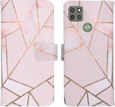 iMoshion Design Softcase Book Case Motorola Moto G9 Power hoesje - Pink Graphic