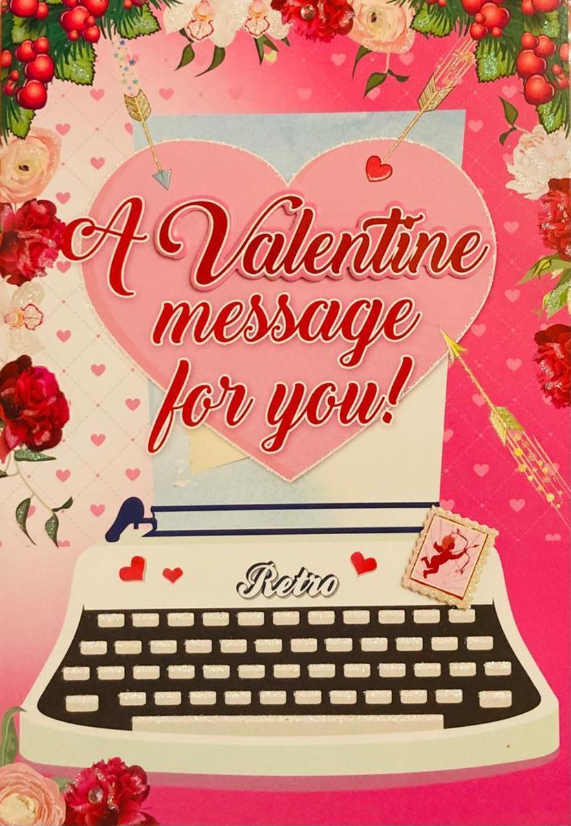 Maxi XXL valentijnskaart 3d - A Valentine message for you! | valentijn cadeautje voor hem/haar