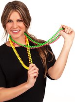 FUNIDELIA Neon kralen ketting voor vrouwen De jaren '80 - Meerkleurig