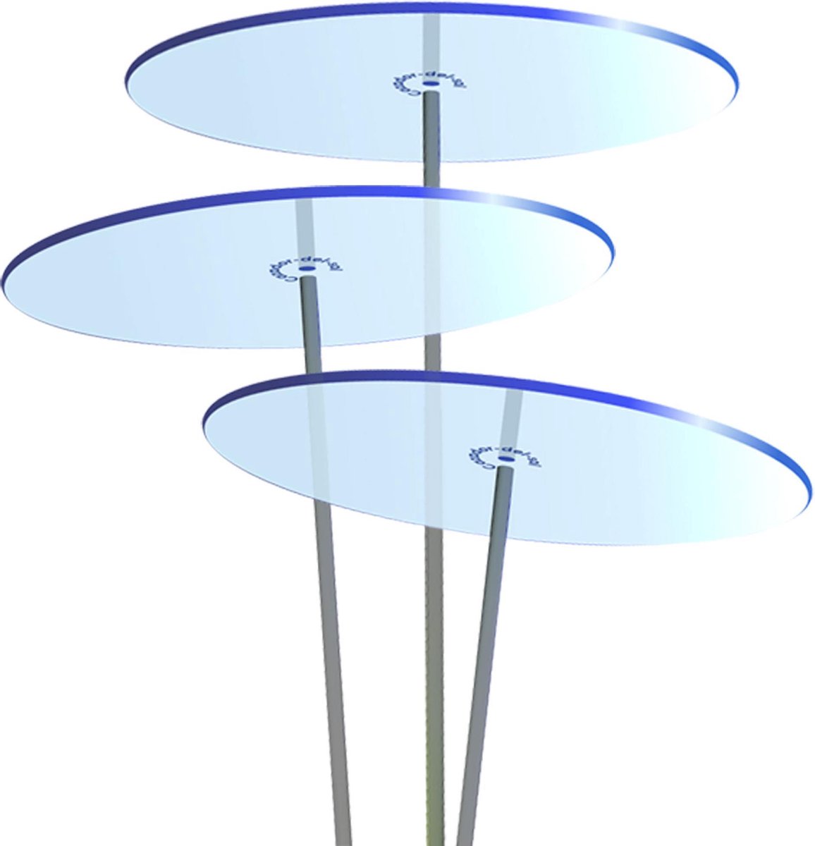 Zonnevangers Cazador Del Sol - tuin decoratie voor buiten - Blauw Ø200mm x 175cm Set3