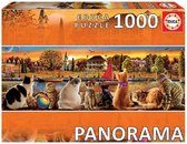 Puzzel 1000 stukjes - Cats on the Quay 'Panorama'