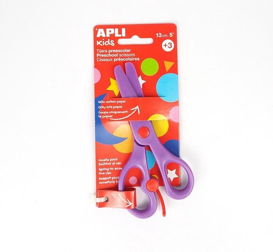 Apli Kids Ciseaux pour tout-petits / Ciseaux préscolaires Violet - Coupe  papier uniquement