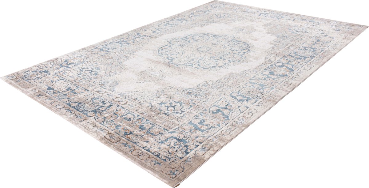 Pierre Cardin Paris - Vintage - Super zacht - Shinny - 3D - Vloerkleed – hotel sjiek - design tapijt fraai – Karpet - 120x170- Blauw beige