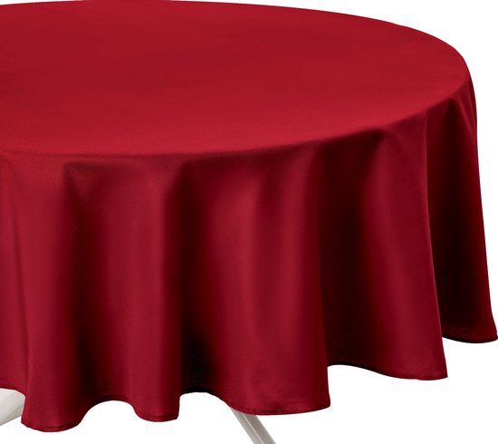 doe alstublieft niet Openbaren galblaas Tafelkleed Rood anti vlek - Rond - Dia 180 cm - Anti vlekken | bol.com