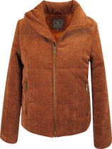 MGO Tisja Ribjack - Dames winterjas - Roest Rood - Maat XL