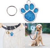 Hondenpoot sleutelhanger/penning blauw
