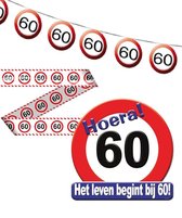 Feest pakket versiering 60 jaar verkeersbord – 3delig