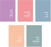 KimsKaartjes - Set van 10 kaarten met tekst - ansichtkaarten