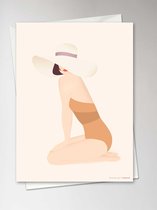 Vissevasse Wenskaart - Zomer - Summer Girl - 10,5 x 15 cm