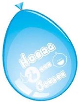 Ballonnen 'Hoera een Jongen' (Ø30cm,8st)