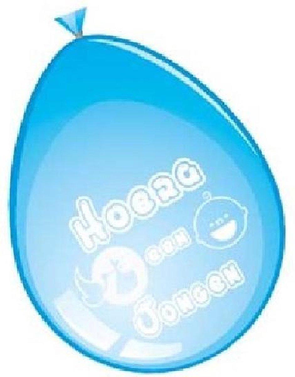Goedkoopste Ballonnen 'Hoera een Jongen' (Ø30cm,8st