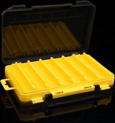 Gele vis koffer - doos - tackle box - opslag voor kunstaas - 14 compartimenten
