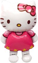 Hello Kitty Ballon - XL GROOT - 116 x 68 CM - Inclusief Opblaasrietje - Ballonnen - Ballonnen Verjaardag - Helium Ballonnen - Folieballon