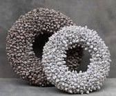 Couronne - Krans - Coco Fruit Wreath - 40 cm White wash.