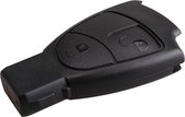 Autosleutel 2 knoppen smart key behuizing geschikt voor Mercedes sleutel C Klasse / E Klasse / CL / SL / CLK / SLK / Sprinter / Vito / mercedes sleutel + gevlochten bruin PU-ledere