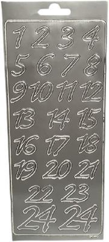 Zilveren Stickervel 3648: t/m 24 | bol.com