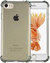 Backcover Shockproof TPU 1.5mm - Telefoonhoesje - Hoesje voor Apple iPhone 6/6S - Transparant Zwart