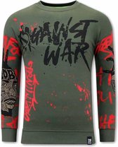 Heren Graffiti Sweater - Groen