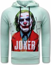 Joker Print Heren Hoodies - Groen / Mint