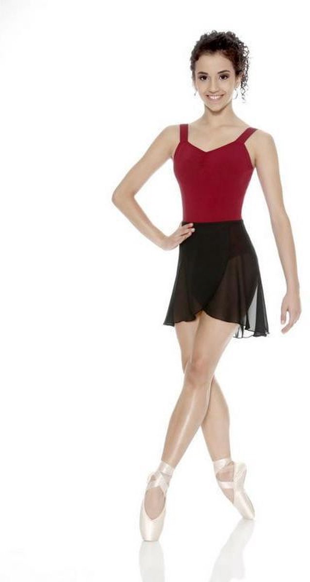 Jupe De Ballet En Mousseline - Taille Réglable - Danse Classique Ou Spectacle - Noir - 32 Cm