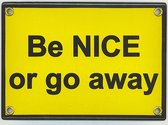 MadDeco - wandbordje - emaille - Be - Nice - Or - Go - Away