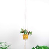 Plantenhanger - 115 cm - Katoen - Plantenpot - Hangpot - Hangende bloempot - Plantenhanger macrame - Plantenhanger binnen - Hangpotten - Plantenhangers