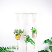 Plantenhanger - 125 cm - Katoen - Plantenpot - Hangpot - Hangende bloempot - Plantenhanger macrame - Plantenhanger binnen - Hangpotten - Plantenhangers